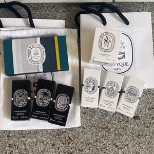 New Mini Candle Tubereuse, Box Matches, 6 DIPTYQUE 2 ml samples & 3 bags